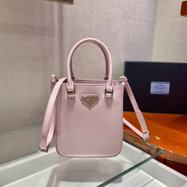 Pra*a small brushed leather tote