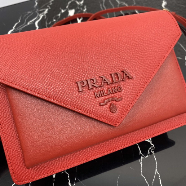 Pra*a saffiano leather mini-bag