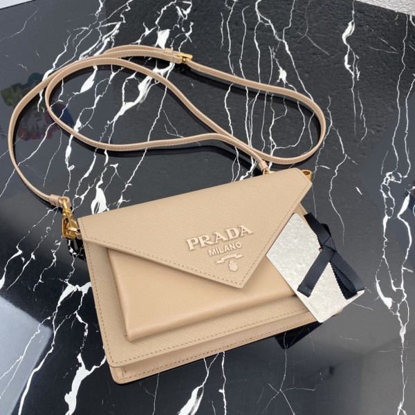 Pra*a saffiano leather mini-bag