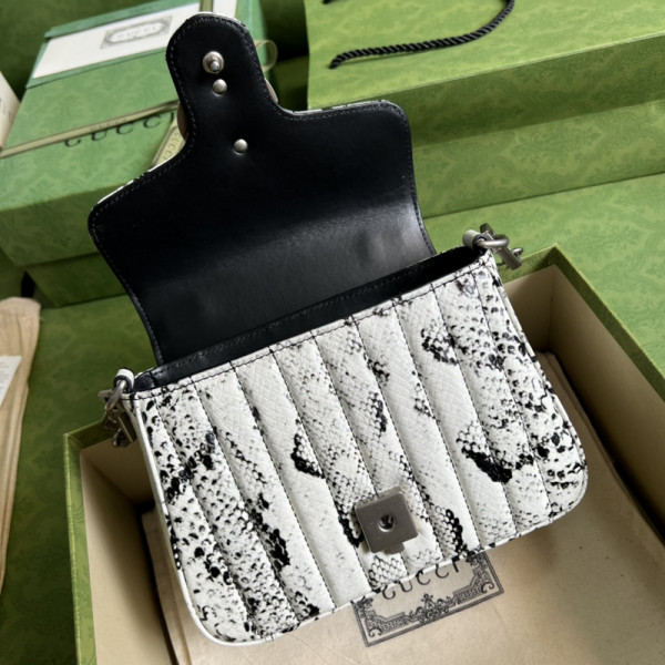 G*u*i gg marmont python mini top handle bag