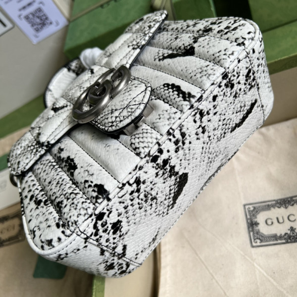 G*u*i gg marmont python mini top handle bag
