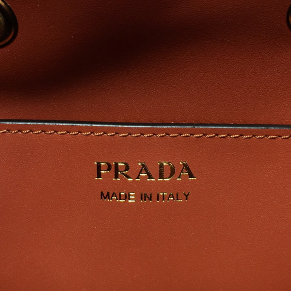 Pra*a saffiano leather bucket bag