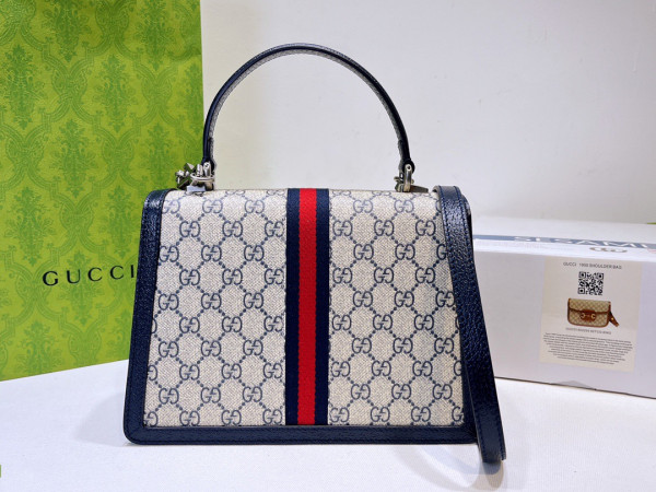 G*u*i ophidia small top handle bag with web