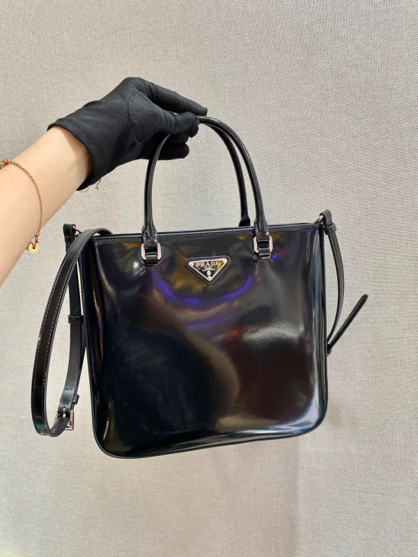Pra*a large brushed leather tote