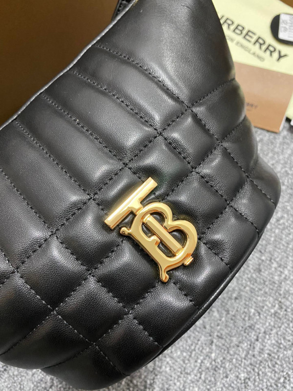 B**rry small quilted lambskin crescent lola bag