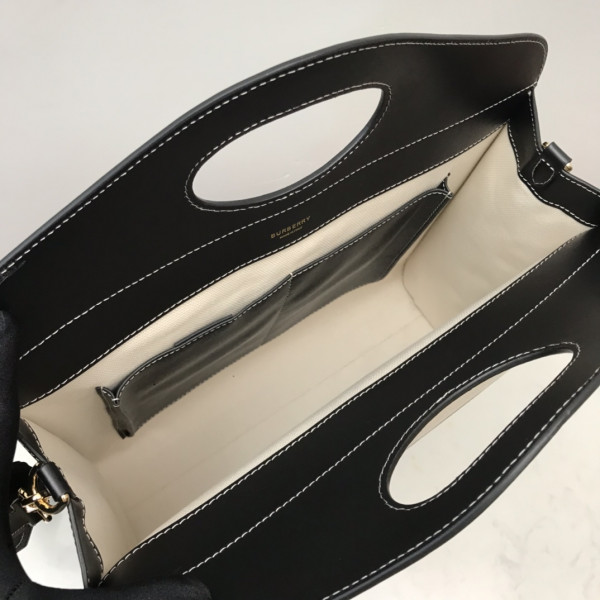 B**rry medium logo graphic canvas and leather pocket bag
