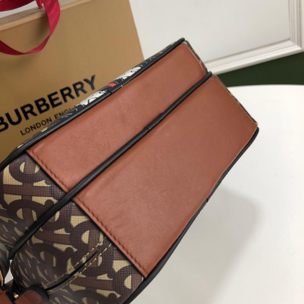 B**rry medium monogram stripe e-canvas camera bag