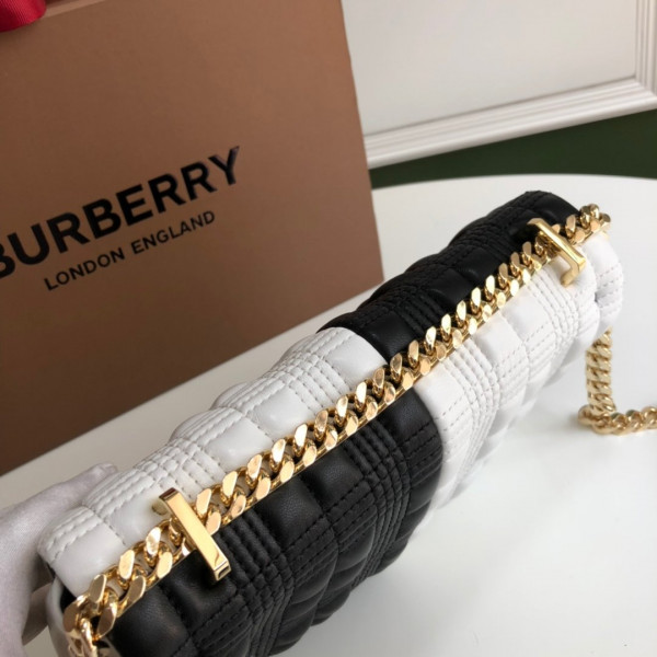 B**rry small quilted check two-tone lambskin lola bag