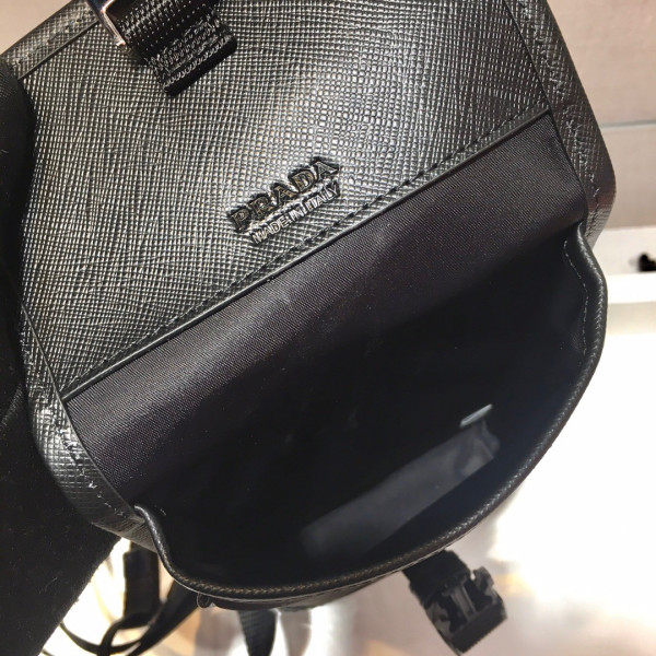 Pra*a nylon and saffiano leather smartphone case
