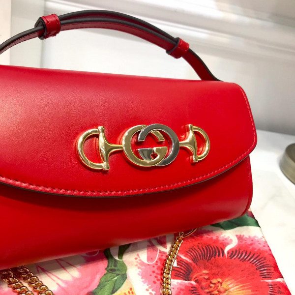 G*u*i zumi smooth leather mini shoulder bag