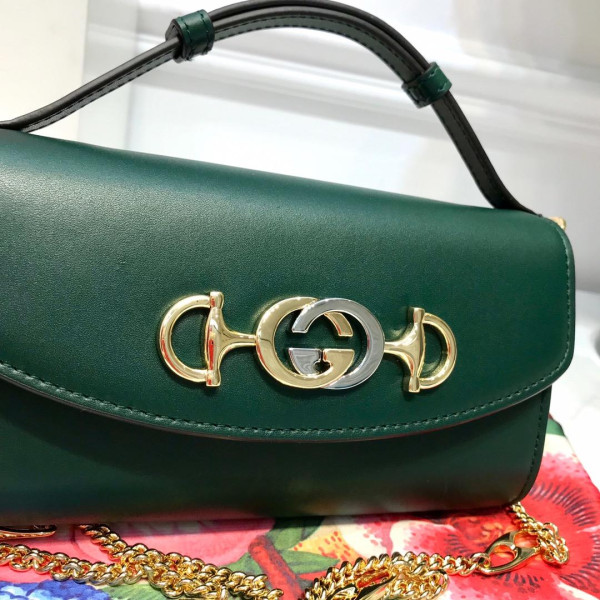 G*u*i zumi smooth leather mini shoulder bag