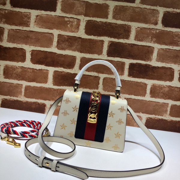 G*u*i sylvie bee star mini leather bag