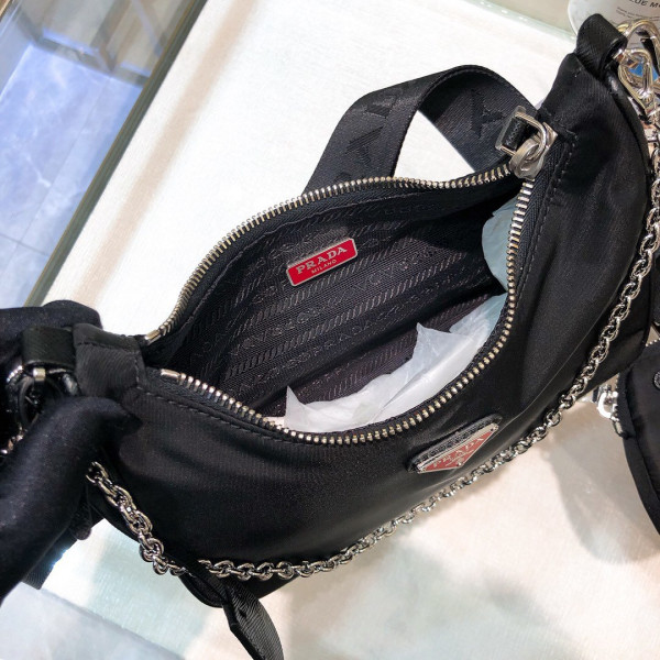 Pra*a nylon hobo bag