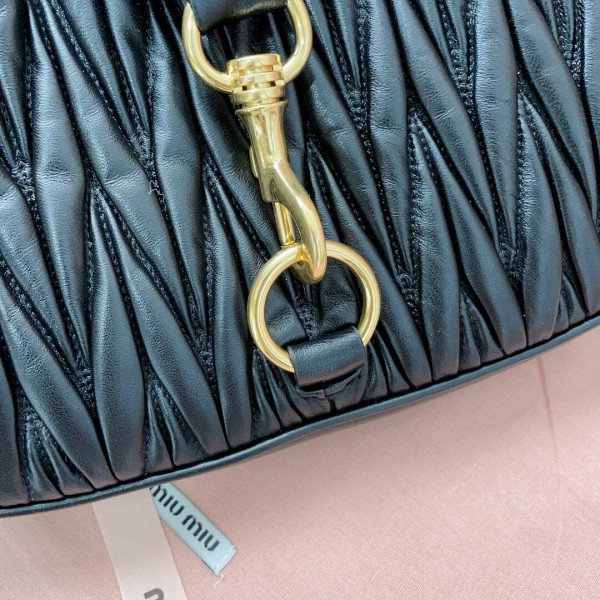 M*um*u matelassé nappa leather hobo bag