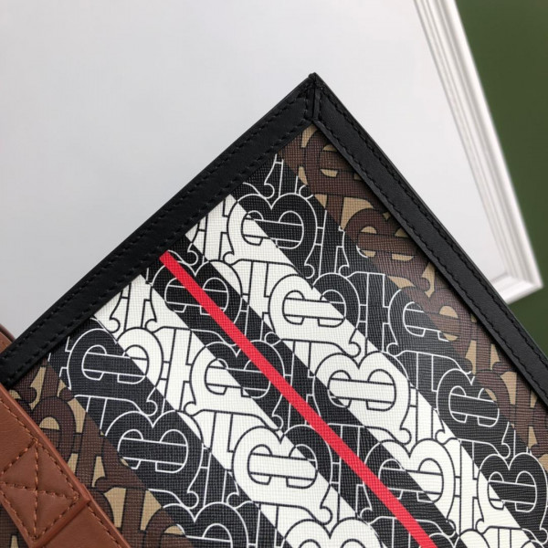 B**rry tmonogram stripe print e-canvas toe bag