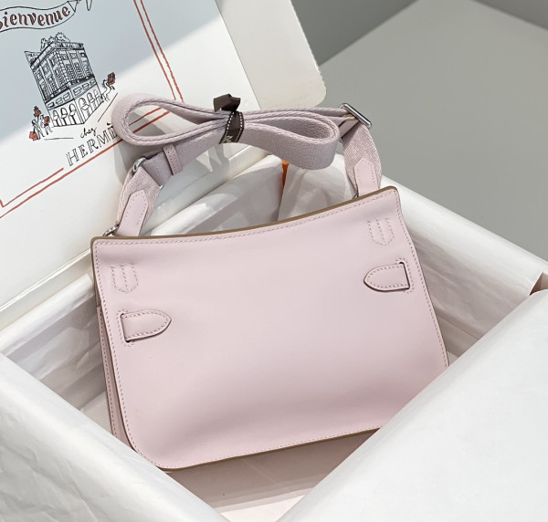 H**mes jypsiere mini bag in swift leather gris meyer