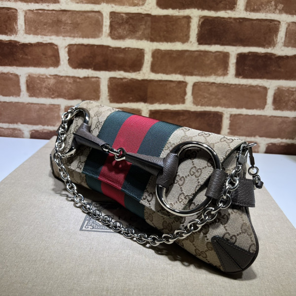 G*u*i horsebit chain big shoulder bag