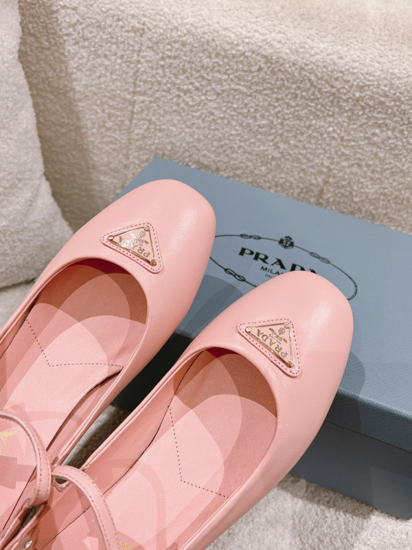 Pra*a nappa leather mary jane pumps
