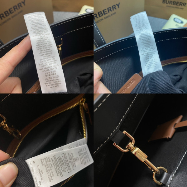 B**rry medium check tote bag-34*14*28cm