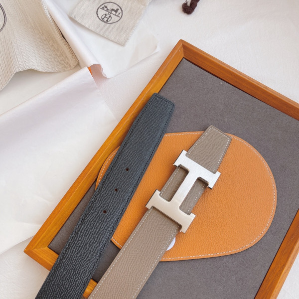 H**mes belt-silver/gold