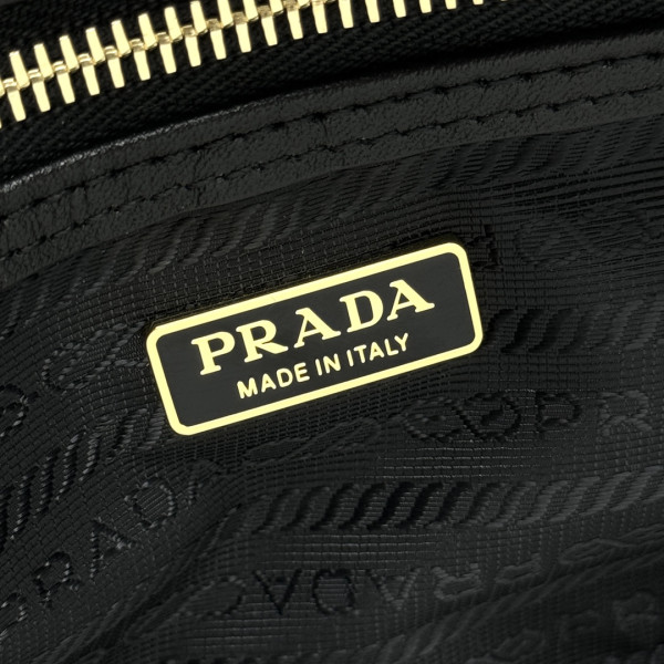 Pra*a re-nylon small top-handle bag with padlock