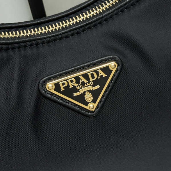 Pra*a aimée large re-nylon shoulder bag with padlock