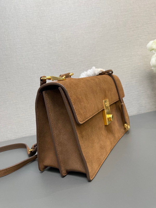 Pra*a medium leather shoulder bag