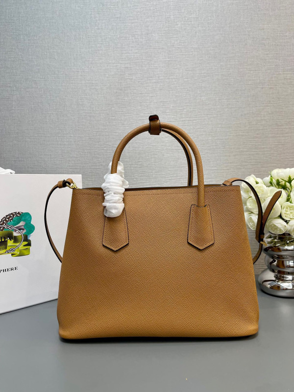medium saffiano leather double Pra*a bag