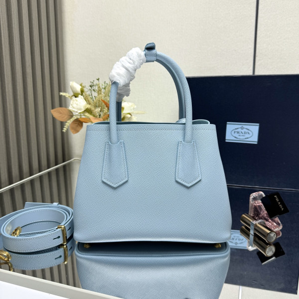 Pra*a small double saffiano leather bag