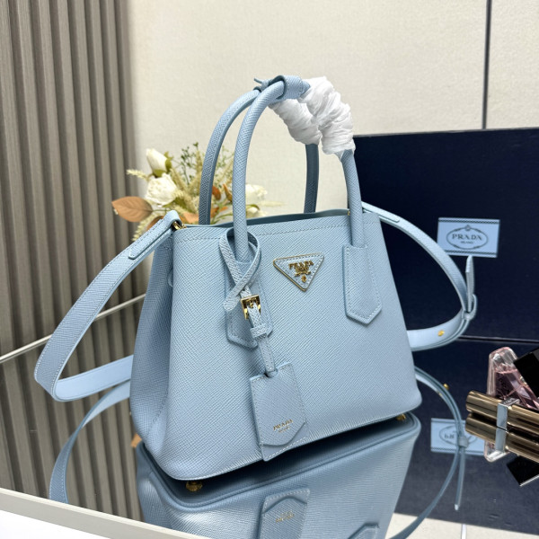 Pra*a small double saffiano leather bag