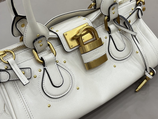 Chloe Paddington bag in grained leather - 36*18*18cm