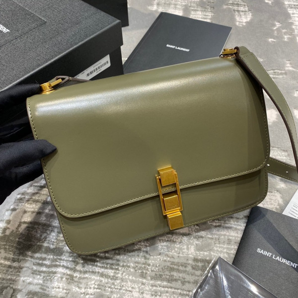Y*L loulou carre satchel in smooth leather