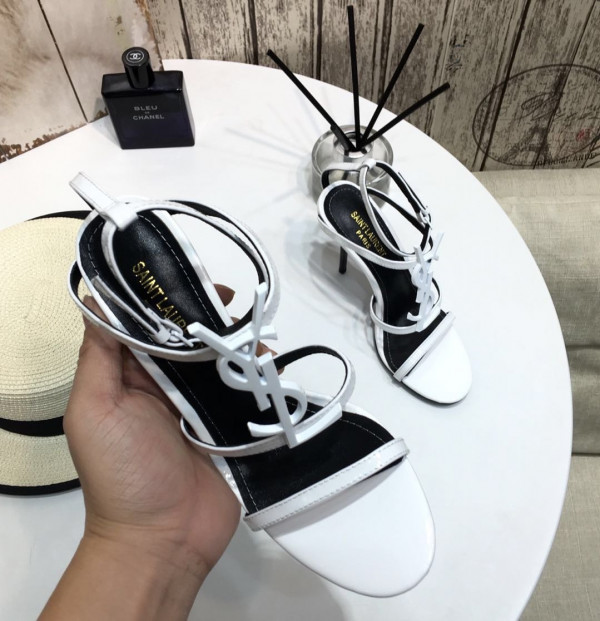Y*L cassandra platform sandals in patent leather